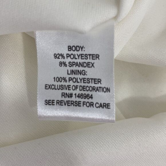 Donna Ricco New York White Sleeveless Mini Dress with Feather Hem - Picture 7 of 10